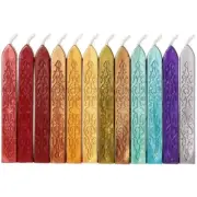 12 Pieces Sealing Wax Sticks with Wicks Antique Fire Manuscript Sealing Wax for