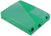 End Tab Poly Out Guides, Center"Out" Tab, Letter, Green, 50/Box