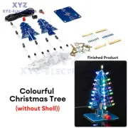 DC5V DIY 3D Christmas Flashing Light Kit LED Circuit Colorful Kit Xmas Tree Gift