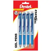 Pentel Energel BLN74 Retractable Gel Pen 0.4mm Blue 4 Pack