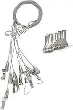 GARIOUANS 10Pcs Adjustable Picture Strip Kit Wire Picture System with Hooks and Wire Suitable for Home Decor Art Display and Garden Use