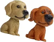 Kisangel 2pcs Resin Statue Bobblehead for Car Decor Creative Dashboard Accessories