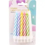 Whiz Pop Bang Spiral Candles Large 12 pack