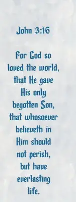 20 Christian Bookmarks, Scripture Verse John 3:16, Great Bible Study Activity