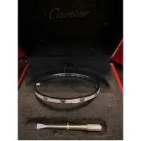 在飛比找Yahoo!奇摩拍賣優惠-Cartier 18k白金 滿天星手鐲