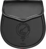 Will Leather Day Sporran Scottish Clan Crest