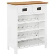 Wine Cabinet 72x32x90 cm Solid Oak Wood vidaXL