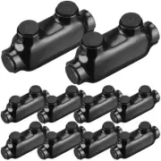 10 Pcs Insulated Wire Connectors Black Splice Connector 2 Ports Multi Cable S...