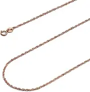 [The World Jewelry Center] 14k Yellow OR White OR Rose/Pink OR Tri Color Gold Solid 1.2mm Singapore Chain Necklace with Spring Ring Clasp