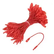 Cotton Hang Tag String Snap Lock Pins Red 3.2 Inch Pack of 100