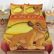 v2997 Bed Sheets Bedding The Lion King Cartoon Bedding Sets Ultra Soft Skin-Friendly Duvet Cover 3 Piece, Cute Comforter Cover Bed Set for Boys Girls