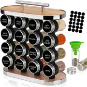 Spice Rack Organizer with 20 Jars,Seasoning Organizer for Cabinet, for Countertop Outdoor Camping Barbecue