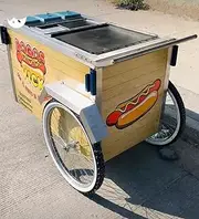 Commercial Hotdog Taco Flat Griddle Steamer Pan Propane Gas Push Food Cart