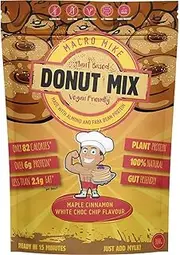 Macro Mike Maple Cinnamon White Chocolate Chip Flavour Donut Baking Mix, Maple Cinnamon White Chocolate Chip 300 grams