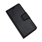 For Apple iPhone 14 Pro Case, Hanman Wallet Leather Flip Magnetic Stand Case Cover (Black)