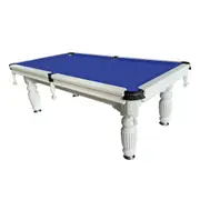 Eeeza 8FT White Frame Slate Billiard Pool Table With Full Accessories