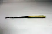 VINTAGE BONE, IVORY OR CELLULOID HANDLE CORSET BUTTON HOOK