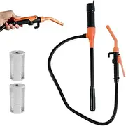 Liquid Transfer Pump Battery Powered Fuel Transfer Pump with Flow Control Nozzle 2.4 Gallons Per Min Liquid Transfer Pump Efficient Fuel Transfer Pump for Gas Diesel Kerosene(orange)