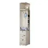 在飛比找遠傳friDay購物優惠-唯熙傢俱 萊利橡木白1.3x8尺邊櫃(衣櫥 衣櫃 開放式衣櫃
