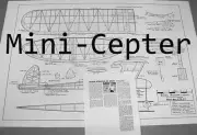 Model Airplane Plans (FF): Mini-Cepter 36" for .020 (.7x Goldberg Interceptor)
