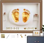Générique Baby Footprint Kit, Handprint And Footprint Kit, Wooden Art Photo Frame Kit, Fetal Hair Keepsake Collection, Handmade Baby Keepsake Kit, Safe Baby Keepsake Paint, Baby Photo Frame Kit,