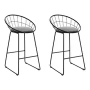 Artiss 2x Bar Stools Padded Seat Metal