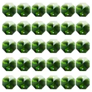 K9 Crystal Octagon Beads 2 Holes 30 Pack 14mm Chandelier Prisms Green