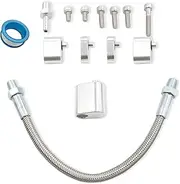 Throttle Body Bypass Hose Kit Coolant and Steam Port Crossover Hose Braided Kit for All GM LS series Engines(with Tape)
