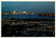 Vintage San Diego California Freeway To The Bay Postcard