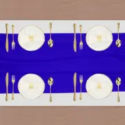 Sapphire Blue Chiffon Table Runner 27.5" x 118" Romantic Table Runner