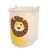 Lion Laundry Basket Round Cloth Laundry Sorter Collapsible Laundry Hamper