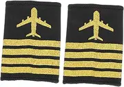 [NOLITOY] 2pcs Vintage Shoulder Epaulettes Webbing Material Retro Uniform Decorations for Aviation Costumes Chic Eye-catching Accessory for Events