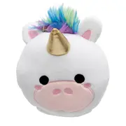 Relaxeazzz 15cm Unicorn Travel Pillow w/ Eye Mask 6y+ Kids/Adults Cushion Plush