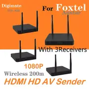 2.4/5GHz Wireless HD1080P HDMI AV Sender Transmitter 3Receivers for Foxtel 4 5
