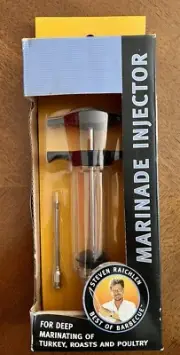 STEVEN RAICHLEN New Marinade Injector Flavor Turkey Roasts BBQ Grill Chef’s Tool