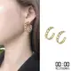 【00:00】韓國設計S925銀針冷淡風復古鍊條造型C圈耳環
