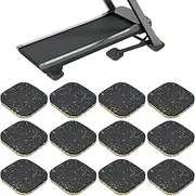 uxcell 12 Pcs Treadmill Mat Pads, 4x4x0.6 High Density Foam Anti Vibration Pad Sound Proof Floor Mat Exercise Equipment Mat for Carpet Protect Noise Reduction Home Gym, Mixed Color