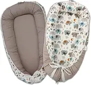 Fasando Baby Lounger, Baby Lounger for Newborn (Grey Elephant)