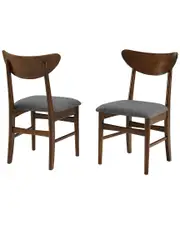 Crosley Landon 2pc Wood Dining Chairs W/Upholstered Seat