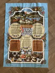Vintage Traditional Scottish Recipes Tea towel- Haggis Etc (Burn’s Night)