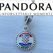 Pandora Authentic Country Of Croatia Exclusive Flag Dangle Charm