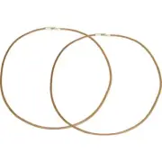 2 Leather Cord Necklaces Natural Silver Clasp