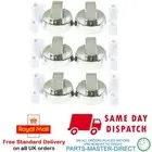 SILVER COOKER OVEN HOB CONTROL KNOB & ADAPTORS FOR BELLING NEW WORLD STOVES x 6
