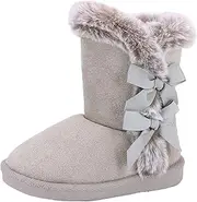 [Moceen] Baby Girls Winter Boots Toddler Kid Fashion Fur Lined Lightweight Warm Snow Boots for Everyday Wear