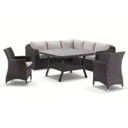 Subiaco 6 Piece Modular Lounge and Dining Table and Chairs Setting