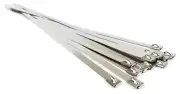 Stainless Steel Cable Ties Self Locking Heavy Duty Zip Ties 150lb Test - QTY 25