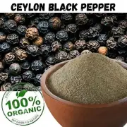 Black Whole Pepper Peppercorns Oz Organic Natural Peppercorn Pure Ceylon Premium