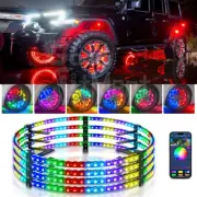 4x 15.5" RGB LED Wheel Ring Rim Lights Bluetooth APP For Jeep Wrangler JK JL JT