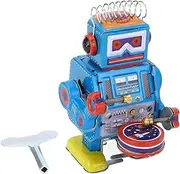 Vintage Robot Tin Toy Creative Clockwork Wind-Up Robot for Collection Decoration Adult Nostalgic