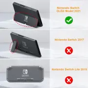 Nintendo Switch OLED Model 2021with 3 Game Card Slots Anti-Slip Soft S Case for